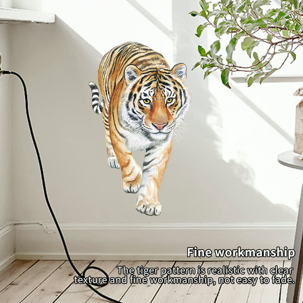 Papel pintado autoadhesivo de PVC, un juego de imágenes de un tigre en  diferentes posturas, figuras de tigre en estática, papel pintado de pared  para
