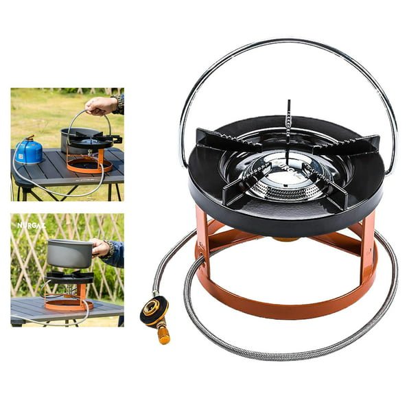 Estufa de camping portátil portátil de butano para campamento, equipo de  cocina de un solo quemador, parrilla de cocina al aire libre para camping