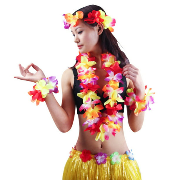 Falda Hawaiana con Flores en varios colores 50 cm