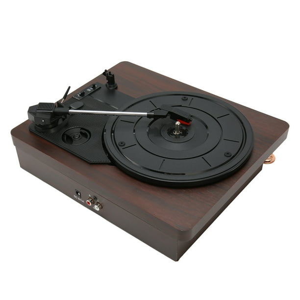 Tocadiscos de vinilo con altavoces integrados y reproducción USB y  grabación, tocadiscos de fonógrafo vintage de 3 velocidades para  entretenimiento y
