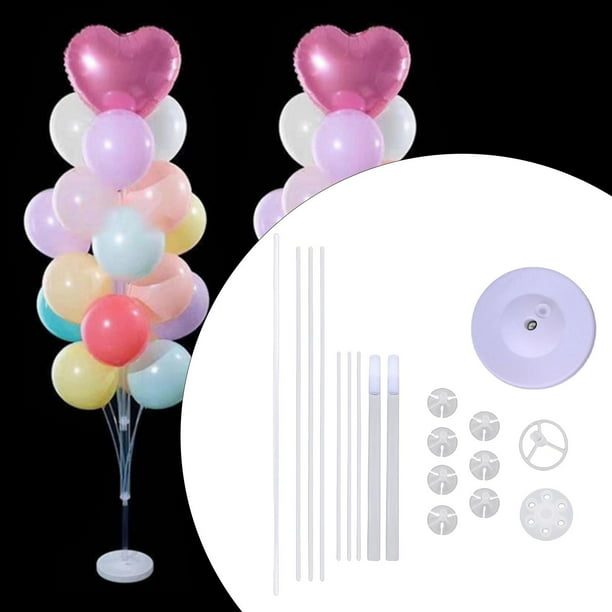 Sakolla - Copa de soporte para globos, con barra, base de flores, blanco,  multiuso: escritorio, boda, cumpleaños, accesorio, 8 piezas