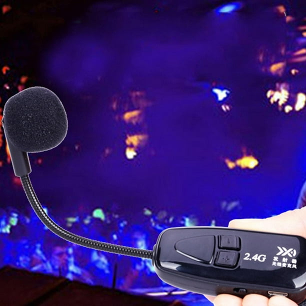 Auriculares inalámbricos con micrófono inalámbrico 2.4G y de mano 2 en 1  recargables para amplificador de voz, altavoces de escenario, profesor,  guías