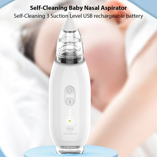  Aspirador nasal eléctrico para recién nacidos, niños pequeños,  chupador de nariz para bebés, chupador de mocos : Bebés