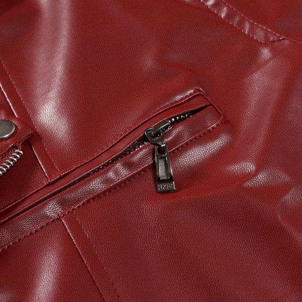 Piel De Hombres Faux Motocicleta Chaquetas De Cuero Para Hombre