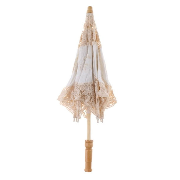 Paraguas Blanco pequeño para niños y mujeres, sombrilla de encaje,  decoración del hogar, fotografía de boda