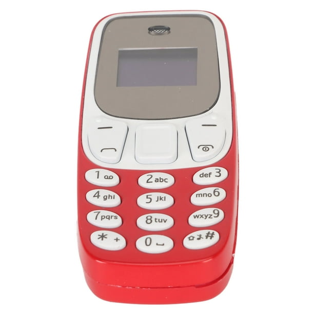 Mundos más pequeño teléfono manos libres Bluetooth Dialer Dual SIM tarjeta  desbloqueada GSM 2 en 1 Mini teléfono móvil (rosa)