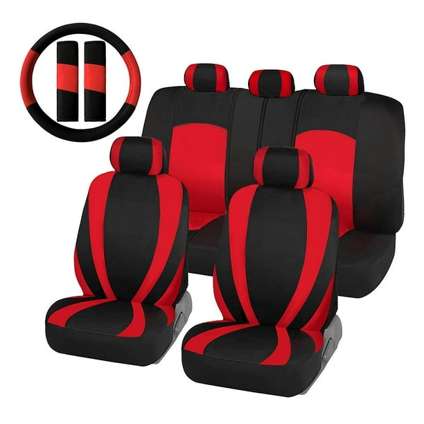 Fundas para asientos de coche, juego completo de fundas para asientos  delanteros, fundas para asientos de coche con banco dividido