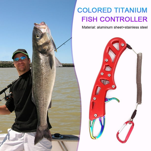 Metal Fish Lip Controller Grip Outdoor Gear Pesca Pinzas Alicates Aparejo  (Rojo)