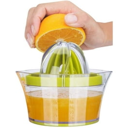 Exprimidor de cítricos Exprimidor de limón Exprimidor de naranjas Manual  multifuncional Exprimidor de cítricos Prensa manual con recipiente de jugo  de 400 ml y 2 conos verdes Sincero Hogar