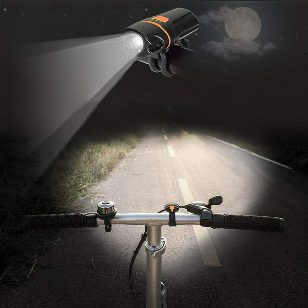 Ndcxsfigh - Linterna de luz delantera LED para bicicleta con 3 modos,  antorcha de ciclismo nocturna