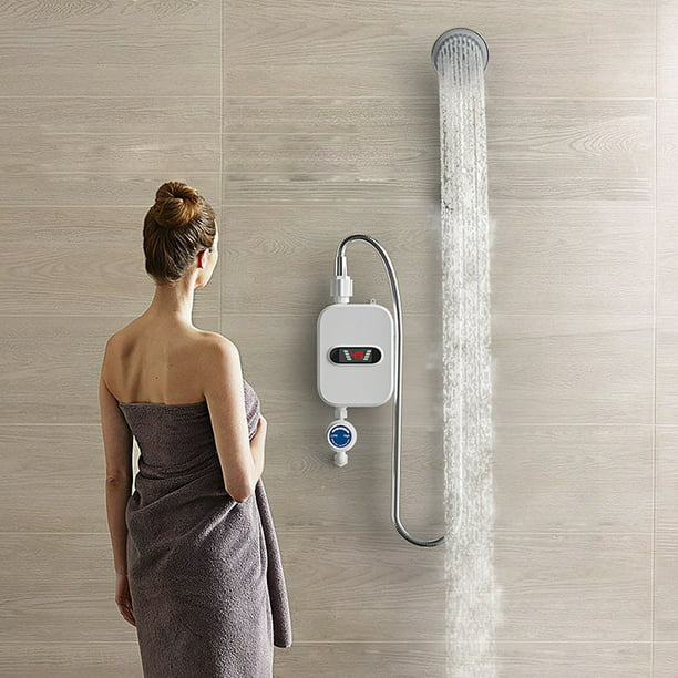 Mini calentador de agua eléctrico ducha pantalla Digital duradera  resistente al agua para Hotel Hugtrwg Para estrenar