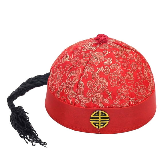 sombrero oriental chino para fiesta gorro de cosplay sombrero de príncipe heredero con  sombrero de emperador para fiesta temática rojo 54cm fernando sombrero oriental chino