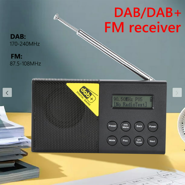 Estéreo compatible con Bluetooth 5.0 FM DAB Radio Player Mini Radio digital  portátil FLhrweasw Nuevo