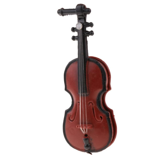 1/12 casa de instrumento de música en violín / saxofón / doblar latón modelo Accessoires - Violín Hugo Dollhouse Miniature Violin Walmart en línea