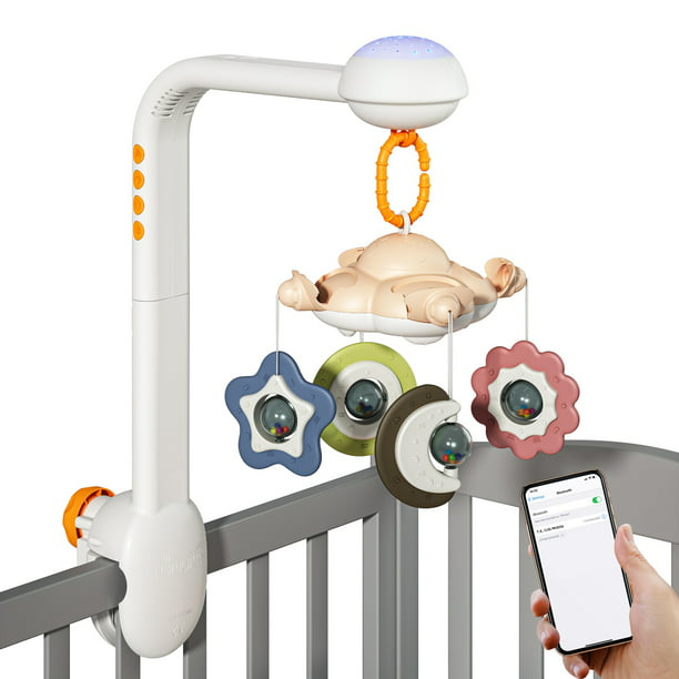 Cuna móvil para bebé con luces y música relajante, incluye