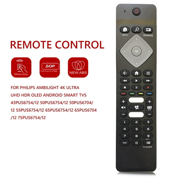 Reemplazo del control remoto de TV para Philips Ambilight 4K Ultra UHD  Android