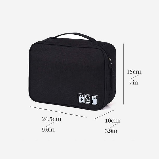 Bolsa electrónica multifuncional Bolsa de cables portátil impermeable para  tableta, disco duro externo, cargador, cables, objetos, adaptadores,  tarjetas de memoria, cables USB de 2 capas oso de fresa Electrónica