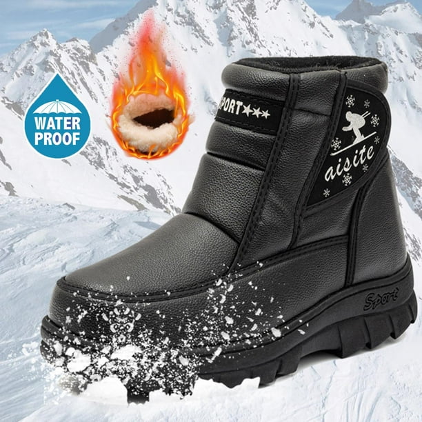Botas de nieve de invierno para hombre, impermeables, cálidas, además de  felpa, zapatos informales antideslizantes para exteriores, botines para  hombre Wmkox8yii 123q718