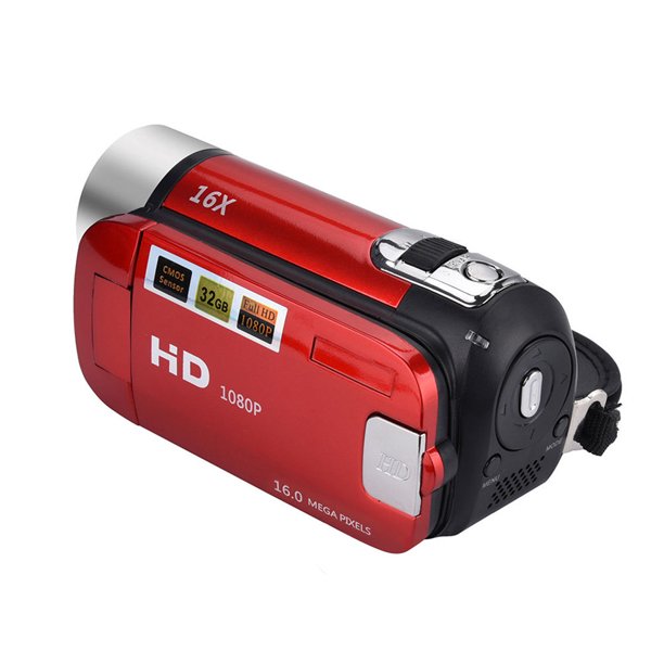 Cámara de video Full HD 1080p Videocámara digital profesional (roja)--  Sincero Electrónica