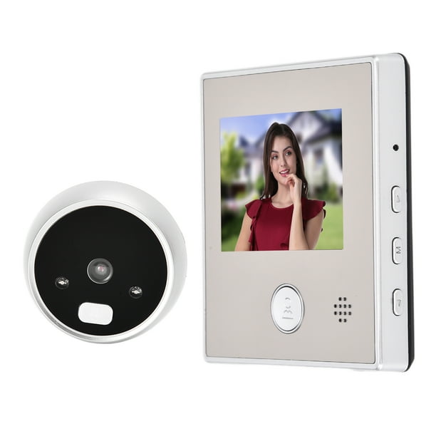 Cámara de mirilla de puerta, 2.8 pulgadas de video inteligente mirilla  timbre visor con gran angular de 135°, visión nocturna 720P para el hogar