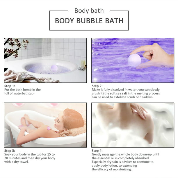 Bombas de Baño Aromaterapia, Bola de Sal de Baño con Espuma Rica, Perfecta  para Niñas, Spa y Baño de Burbujas para Mujeres de Ecomeon