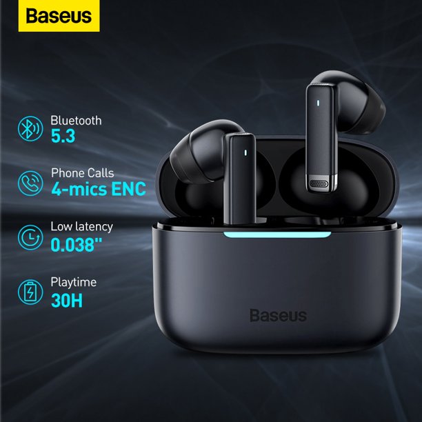 Baseus Auriculares Inalambricos Bluetooth 5.3 con Cancelación