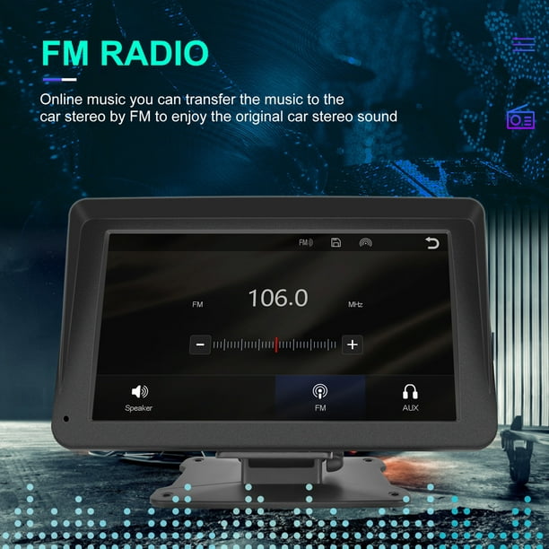 Radio portátil con pantalla táctil para coche, Monitor de 7