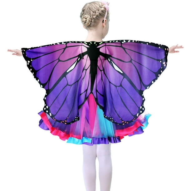 2 piezas de alas de hada de mariposa, alas de mariposa, regalos de fiesta  de cumpleaños, accesorio de disfraz de Halloween para niños