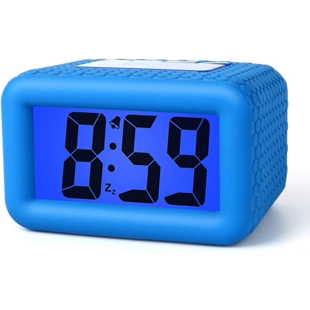 Reloj despertador Radio despertador con proyección de radio Alarmas duales  Reloj despertador digital, luz nocturna de 7 colores para niños junto a la  Blanco mayimx Radio despertador