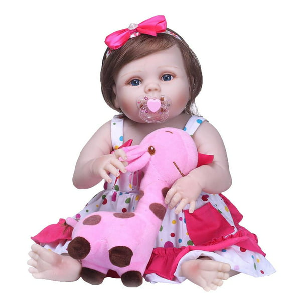 Muñeca de bebé de 22 pulgadas de , muñeco con raíces, muñeco de bebé recién nacido falso de s Baoblaze Muñeca de Silicona Completa | Walmart en línea