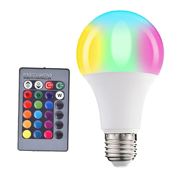 2 Bombillas LED Que Cambian de Color con Control Remoto para