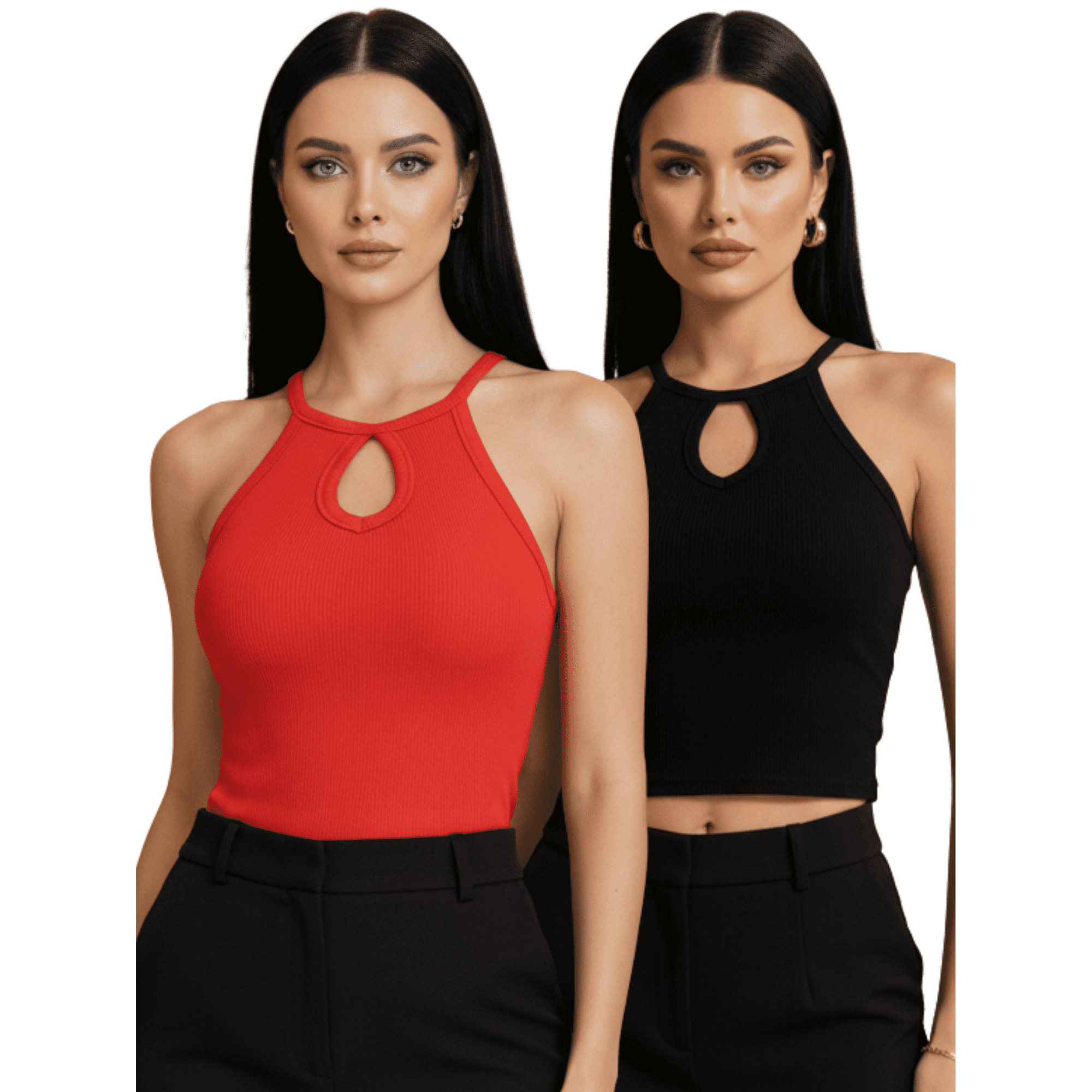 Set 2 blusas mujer texturizada casual unitalla blusa crop top para mujer