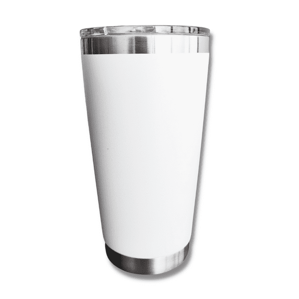 SORTOUT - Vaso térmico de 30 onzas con doble pared con tapa y pajita, taza  de viaje para café de acero inoxidable (blanco)