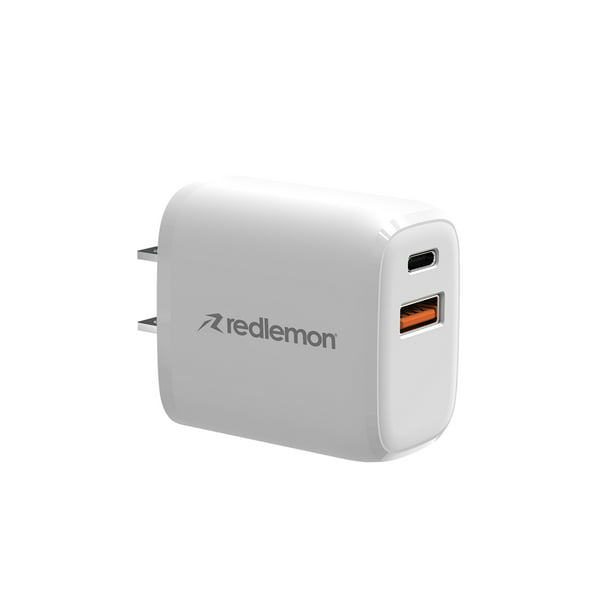 Cargador de Carga Rápida Redlemon Celular Tablet USB y USB C 12V-1.5A