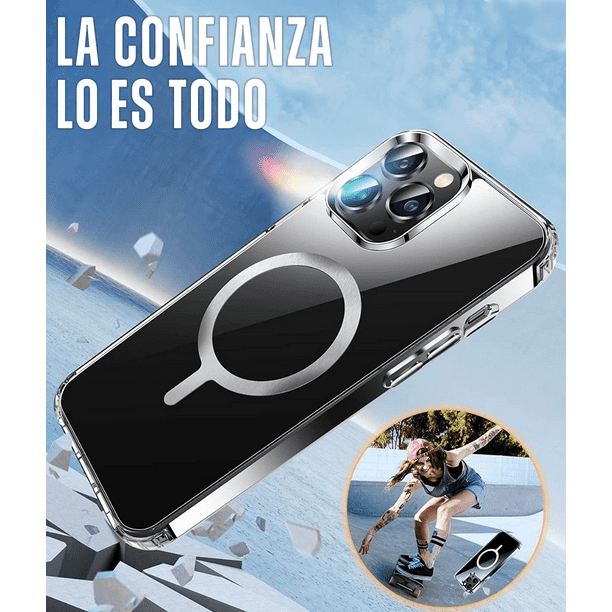 Funda De Uso Rudo Para Iphone 12 Pro Max Transparente Más Mica 9d