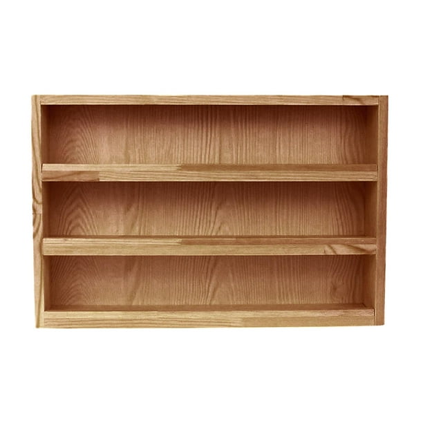  Estante de almacenamiento de escritorio de oficina creativa  Estante de madera maciza de madera maciza simple estantería pequeña caja de  almacenamiento (color de madera, tamaño: 13.4 x 13.8 x 6.7 in) 