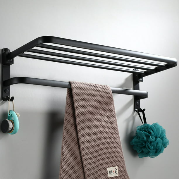 Toallero movible de 40/50cm, colgador de toallas de baño, soporte de pared,  espacio de barra de toalla, estante de baño de aluminio, estante de
