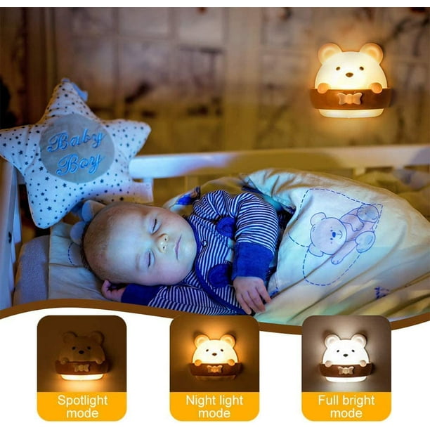 Linda luz nocturna para niños que cambia de color luz nocturna de bebé con  carga USB lámpara de noche portátil para bebés niñas niños regalo para –  Yaxa Guatemala