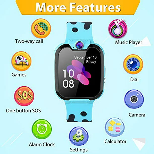 Reloj inteligente para niños cámara SIM teléfono de llamada juego de música relojes  para niños niñas regalo