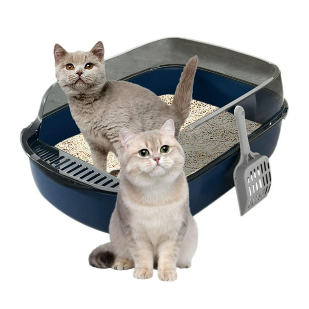  Naroote Caja de arena para gatos tipo cajón desmontable Caja  higiénica ventilada resistente para gatos en casa (gris) : Productos para  Animales