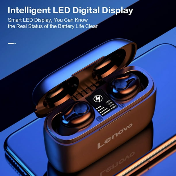 HT18 Auriculares inalámbricos con Bluetooth 5.0 Pantalla LED Lenovo  Auricular