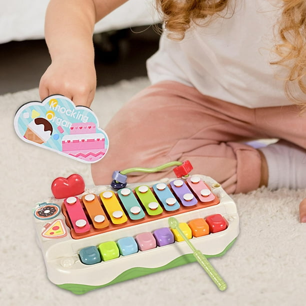 Juguete Musical para bebé, instrumento de percusión de Piano para golpear a  mano, juguetes para golpear para niños y niñas de 1, 2 y 3 años, regalos ,  Verde Hugo Instrumentos musicales