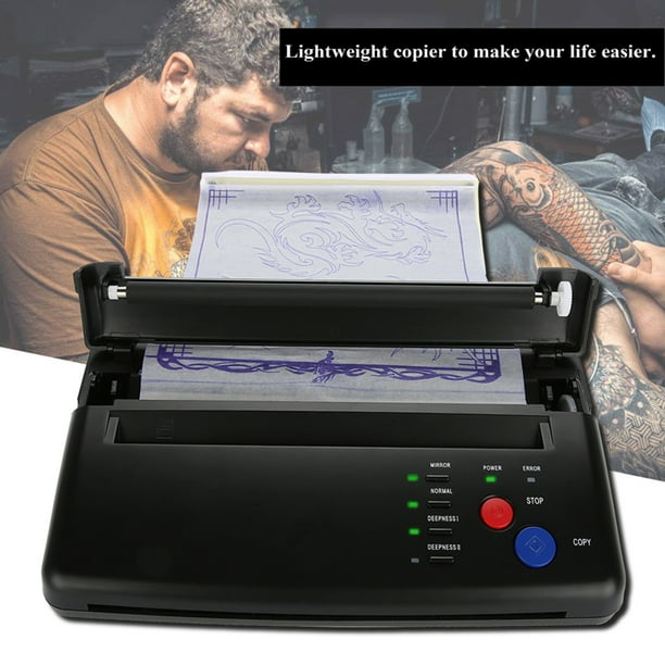 Máquina de plantillas de transferencia de tatuajes con 30 piezas A4 de  papel de transferencia de tatuajes, máquina de impresora de tatuaje de