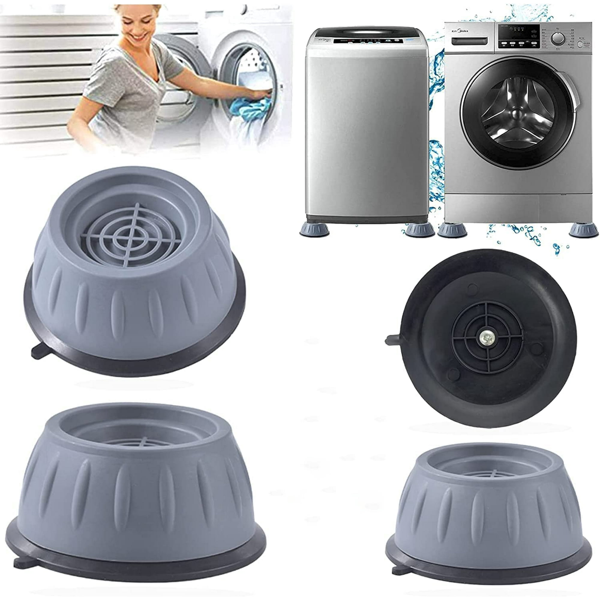 4pcs Almohadillas antivibración, alfombrilla para pies de lavadora y  refrigerador en casa, pies de lavadora, base de aumento antideslizante para  estan