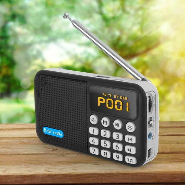 FM Radio despertador 3,5mm auriculares BT4.2 MP3 reproductor de música  estéreo TF tarjeta recargab Hugo