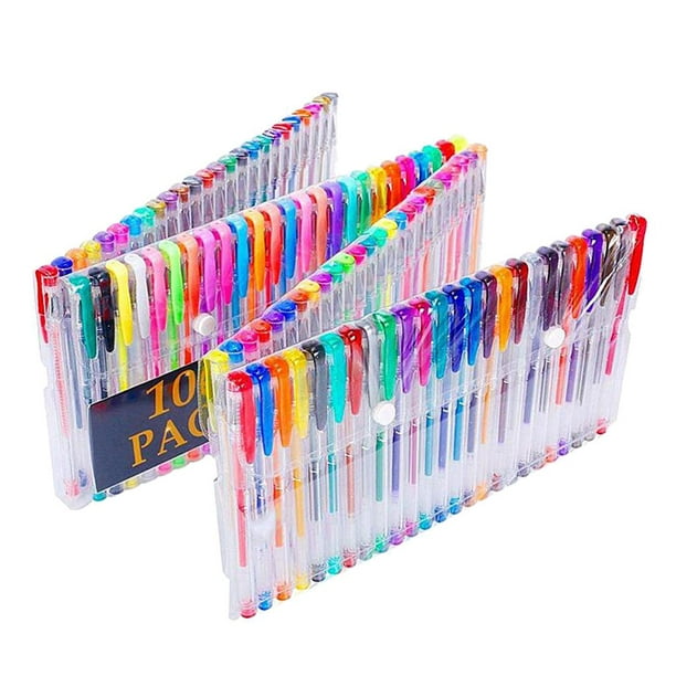 Paquete 6 pzas plumas / bolígrafos de gel rekord con tinta brillosa,  variedad de colores / st42176 – Joinet