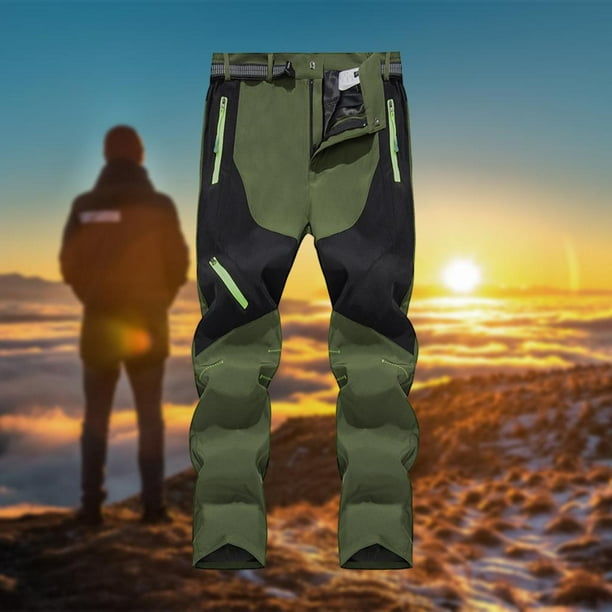 Pantalones de senderismo ligeros para hombre, transpirables, atléticos,  pesca, pantalones deportivos con bolsillos con cremallera