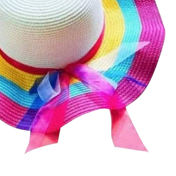 Sombreros de paja Sombrero de protección solar para mujer Gorra ligera con  nudo de lazo Sombreros de verano de moda Sombreros de playa para senderismo