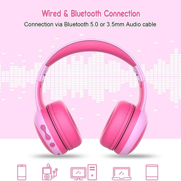 Auriculares para niños Bluetooth 5.0 Dibujos animados 3.5mm Auriculares  para niños Auriculares portá Inevent EL000905-02B