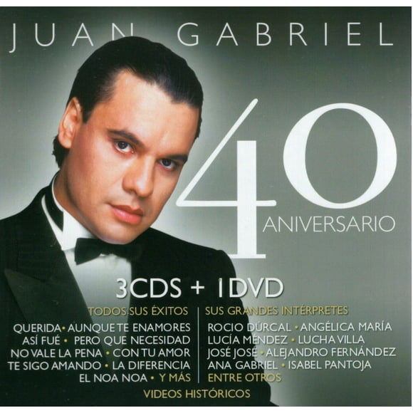 40 aniversario  juan gabriel  3 discos cd s  dvd  nuevo sony cd  dvd